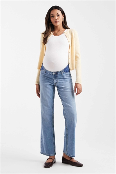 ASOS DESIGN: Удобные джинсы для беременных с прямым кроем из эластичного материала артикул 147695153