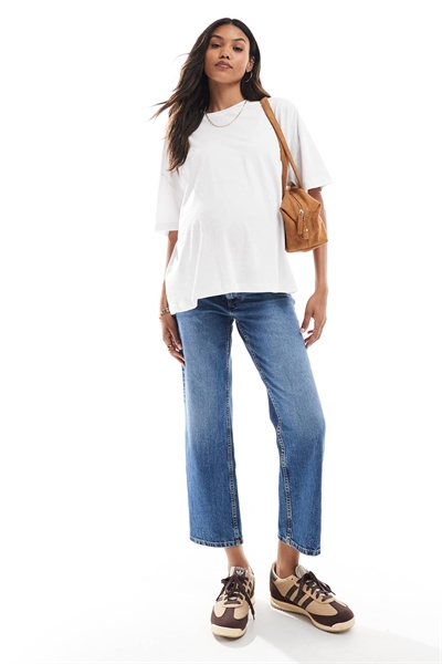 ASOS DESIGN: Удобные джинсы для беременных с прямым кроем из эластичного материала артикул 140412118