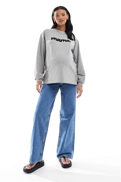 ASOS DESIGN Джинсы для беременных с широкими брючинами в стиле «dad jeans» артикул 139987482