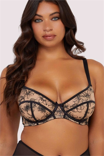 Бюстгальтер-балконет Olivia с контрастной вышивкой артикул 151831966