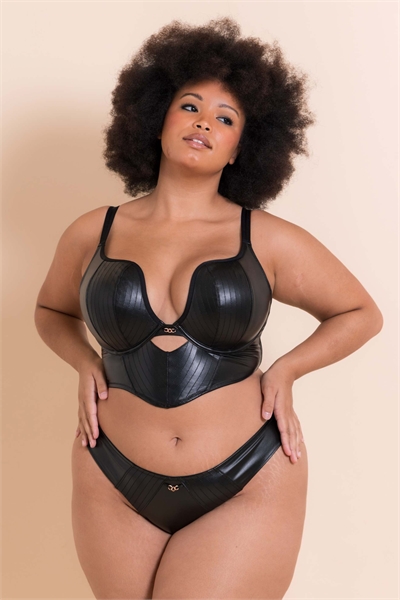 Scantilly Hell — бюстгальтер-бюстгальтер с длинной линией, из искусственной кожи, с глубоким вырезом, для полной груди артикул 152639493