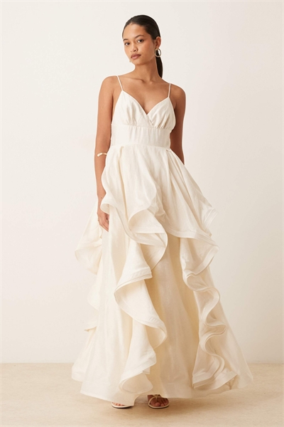 Макси-платье с вырезом спереди артикул 155326892