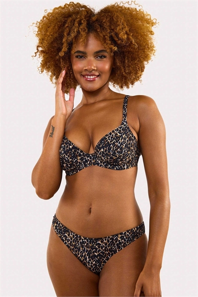 Топ бикини с глубоким вырезом и объемной чашкой от Juliet с леопардовым принтом для комбинирования артикул 154344657