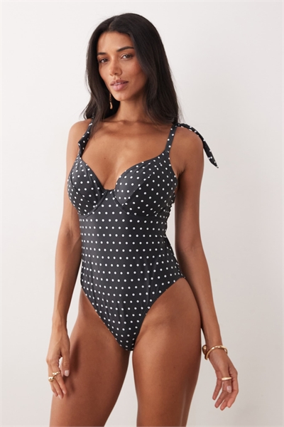 Купальник на косточках с бретелями в виде бабочек артикул 151865555