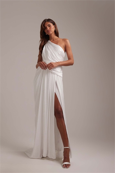 Свадебное платье в греческом стиле с одним плечом артикул 152426724