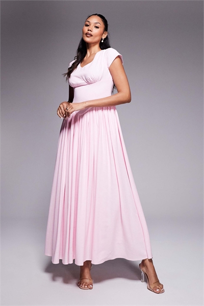 Льняное платье-макси Alara с более полным лифом и косточками артикул 143963495