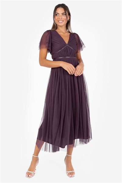 Платье средней длины с ленточным украшением артикул 150997061