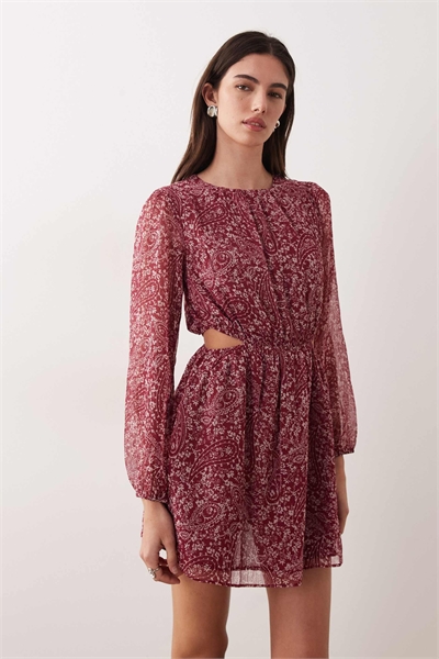 Подростковое мини-платье с длинными рукавами и зауженной талией артикул 155576162