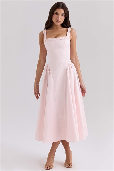 Хлопковое платье-сарафан средней длины Dorothy в розовом цвете артикул 148887785