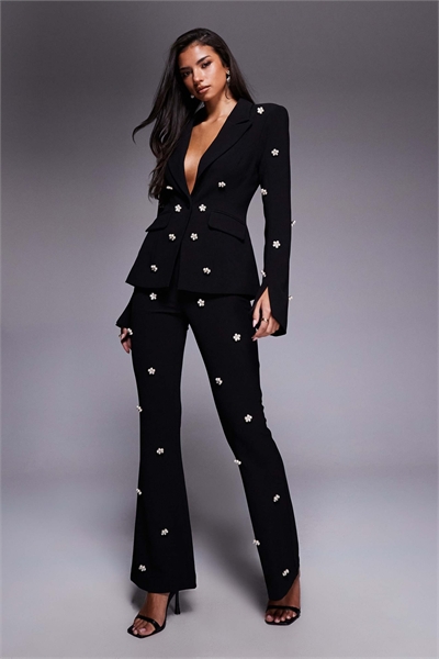 Брюки-клёш с декоративными элементами co-ord артикул 150431591