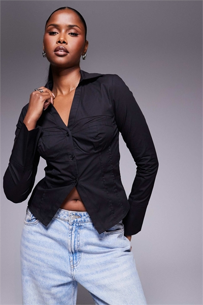 Рубашка облегающего кроя с декоративным швом Zifa артикул 148071793