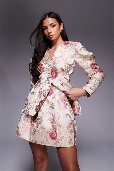 Жакардовая мини-юбка co-ord артикул 151385351