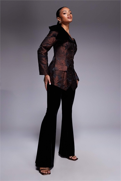 Бархатные брюки клеш co-ord артикул 148078513