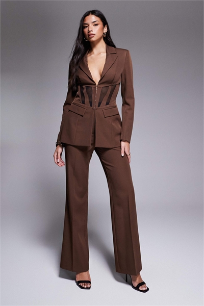 Прямые брюки co-ord артикул 148301053