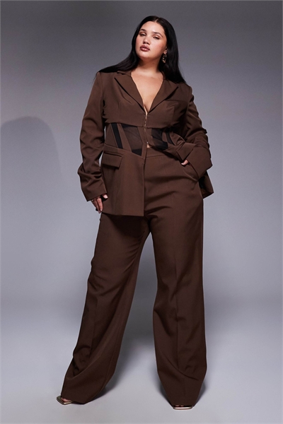 Брюки с закругленным кроем co-ord артикул 148917515