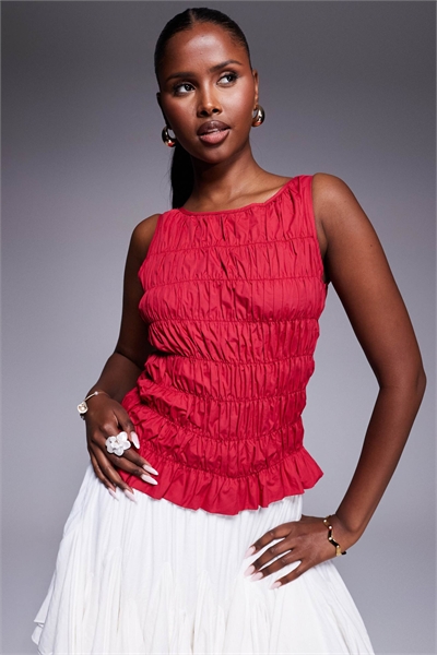 Топ без рукавов с рюшами от Marleen артикул 146841552