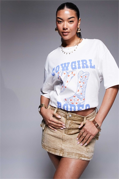 Мини-юбка из джинсовой ткани Velveta с пряжкой артикул 140137396