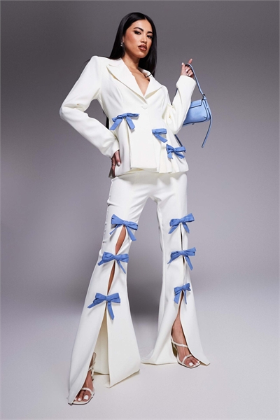 Брюки с завязками из джинсовой ткани co-ord артикул 140261046