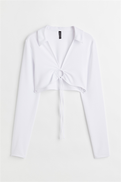 Облегающий топ с воротником артикул 1035210002