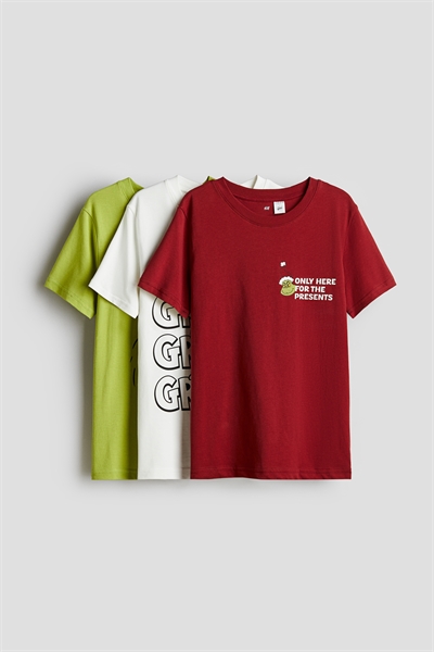 Футболки из хлопка с принтом в количестве 3 штук артикул 1256420001