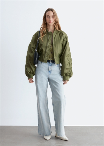 Джинсы с широкими штанинами артикул 1259943016