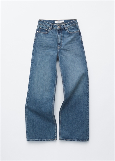 Джинсы с широкими штанинами артикул 1259943024