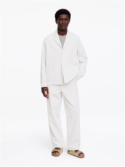 Блейзер из хлопка и льна свободного кроя артикул 1330694002