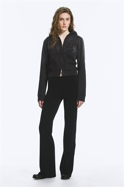 Брюки из джерси с заниженной талией и расклешенными штанинами артикул 1340526001