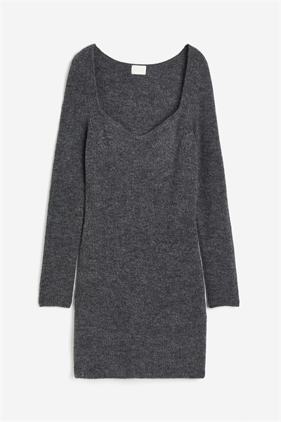 Платье из ребристого трикотажа артикул 1179642003