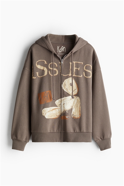 Зип худи оверсайз с принтом артикул 1227730011