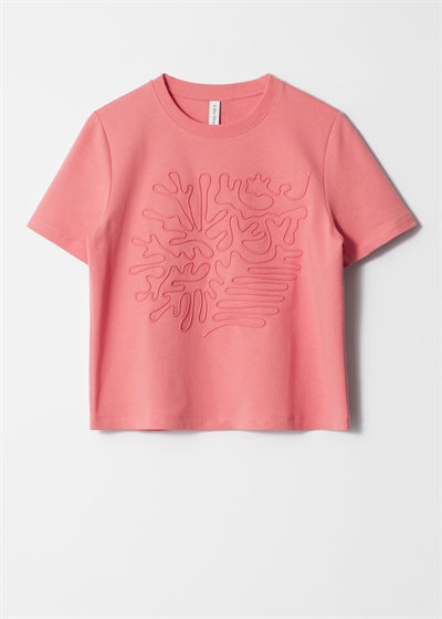 Футболка с цветочной аппликацией артикул 1229552010