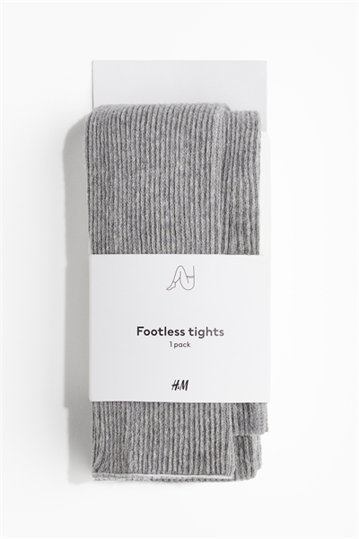 Колготки без носков с ребристой вязкой артикул 1232571006