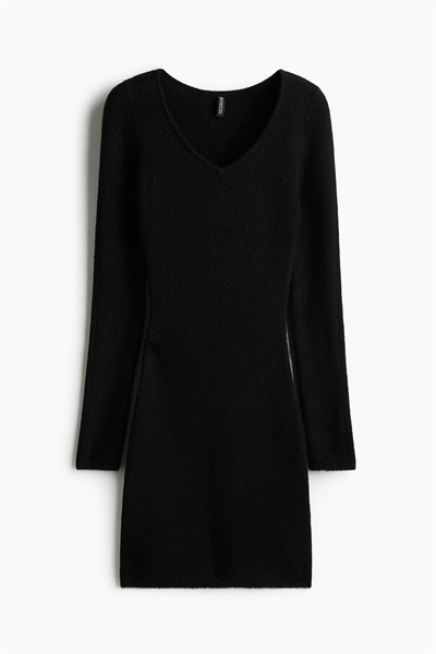 Платье-бодикон из трикотажа в рубчик артикул 1267949001