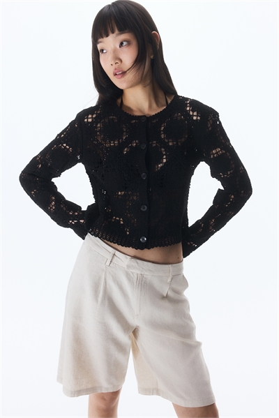 Кардиган с вязаным узором артикул 1276250001