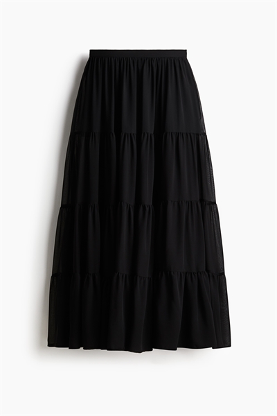 Многоярусная юбка макси артикул 1295832001