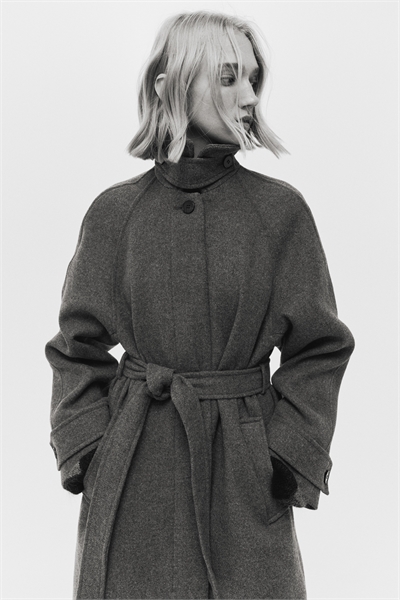 Пальто с завязывающимся поясом артикул 1300366001