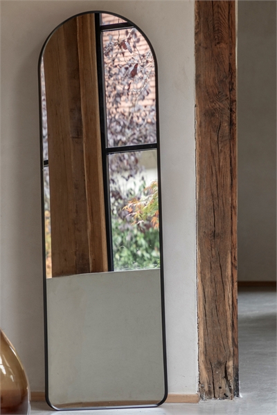 Арочное зеркало в тонкой металлической раме 45 X 150 см артикул 1312853001