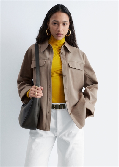 Структурированная рубашка из шерсти и хлопка артикул 1320391001