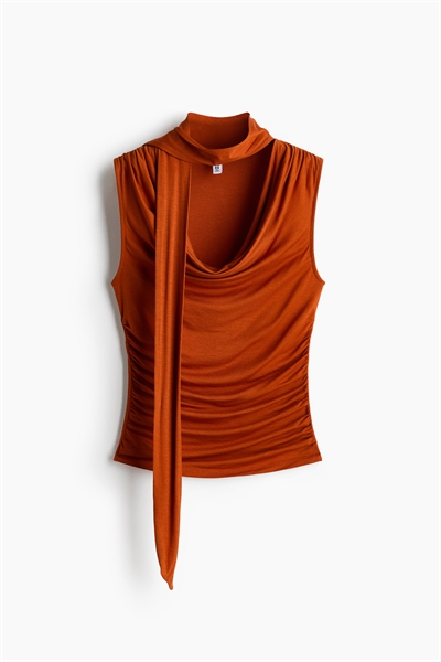 Топ с воротником-шарфом артикул 1320749003