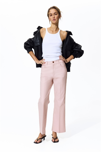 Брюки из хлопчатобумажной ткани с расклешенными штанинами артикул 1321952005