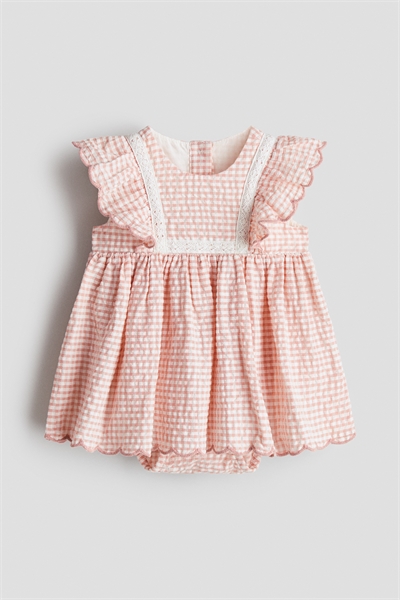 Хлопковое платье-боди из муслина артикул 1322262002