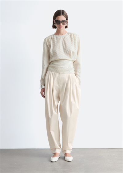 Блузка с завязывающимся поясом артикул 1325592001