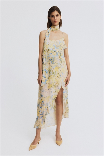 MAMA Шифоновое платье с оборками и шарфом артикул 1328524001