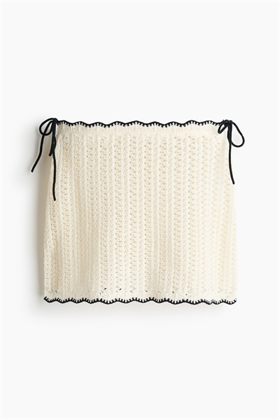 Пляжная юбка с эффектом вязания крючком артикул 1329138001