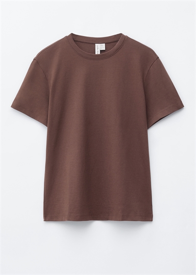 Хлопковая футболка с круглым вырезом артикул 1329703003