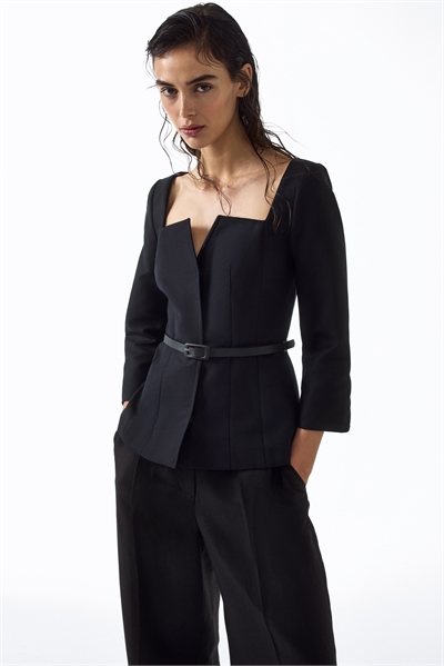 Хлопковый блейзер с квадратным вырезом артикул 1330706001