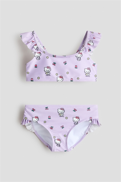 Бикини с оборками и принтом артикул 1331761001