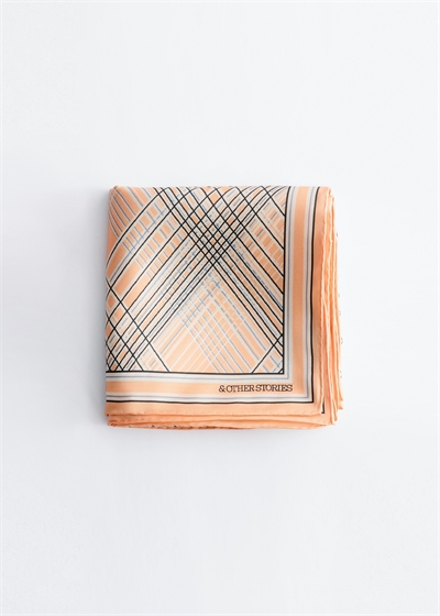 Шелковый шарф с принтом артикул 1333278003