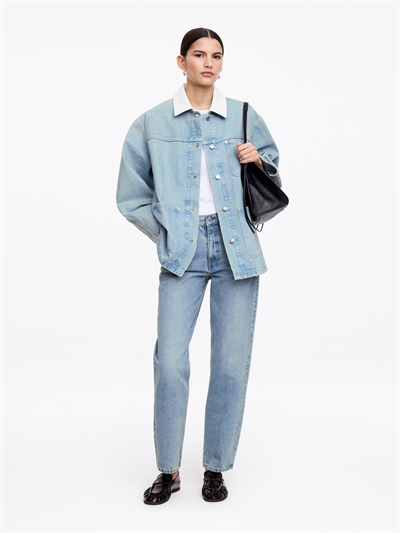 Джинсовая куртка с вельветовым воротником артикул 1336029001