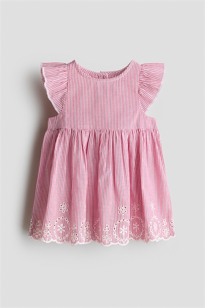 Хлопковое платье с рукавами-крылышками артикул 1336918001